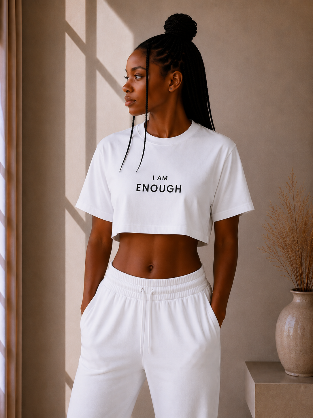 I AM Enough Crop Tee